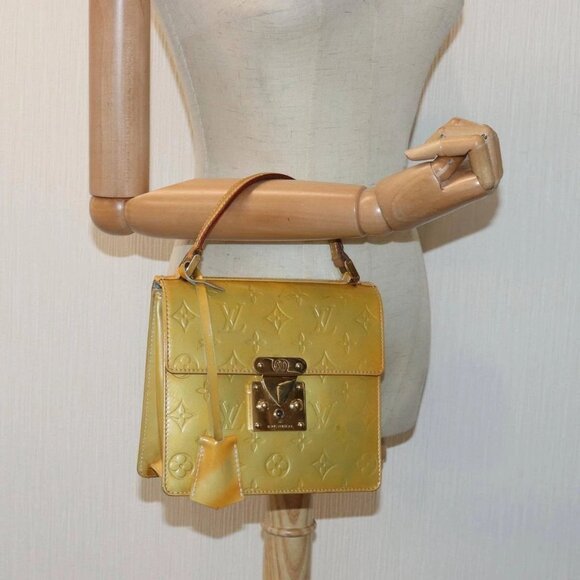 LOUIS VUITTON Monogram Vernis Spring street Hand Bag Gris M91029 LV Auth 84706 - Picture 3 of 16